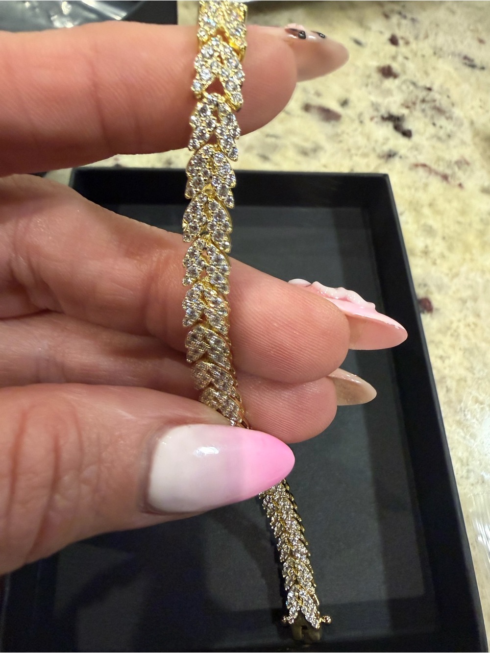18K Gold Filled AAA CZ Cuban Link Bracelet